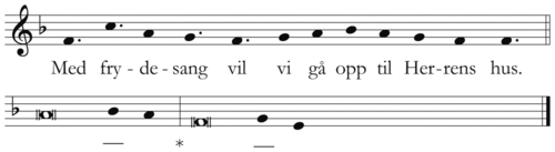 Med frydesang vil vi gå opp til Herrens hus