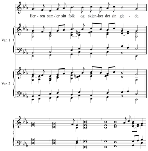 Herren samler sitt folk og skjenker det sin glede