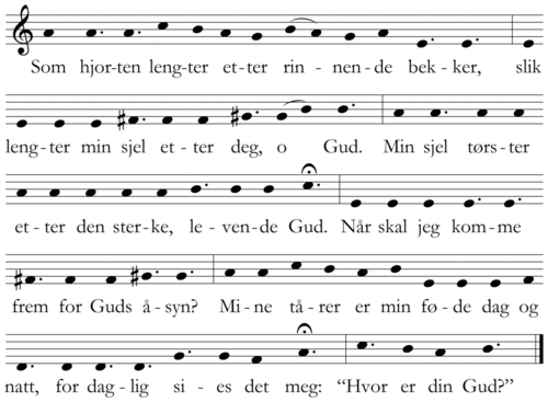 Som hjorten lengter etter rinnende bekker