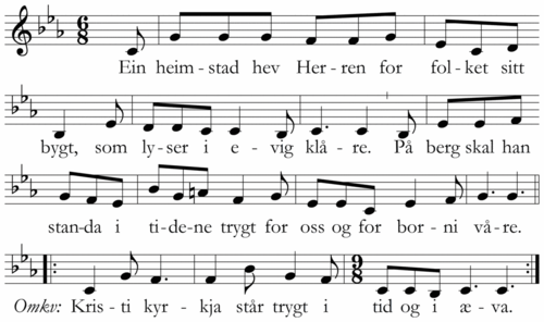 Ein heimstad hev Herren for folket sitt bygt