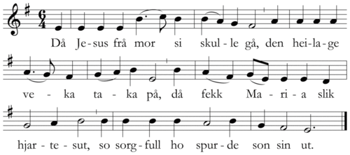 Då Jesus frå mor si skulle gå