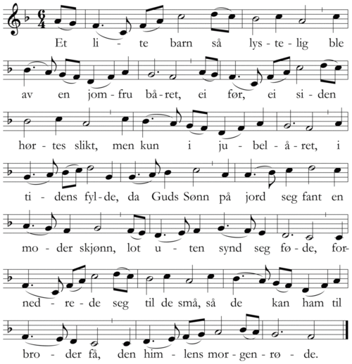 Et lite barn så lystelig