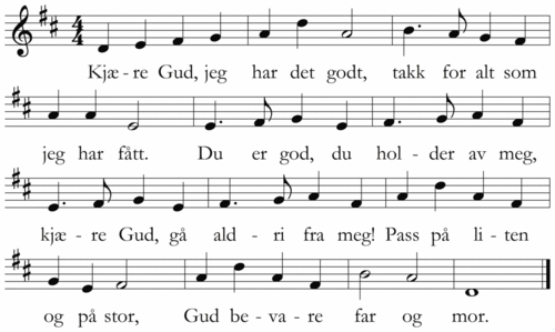 Kjære Gud, jeg har det godt