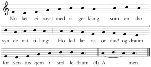 No læt ei røyst med sigerklang