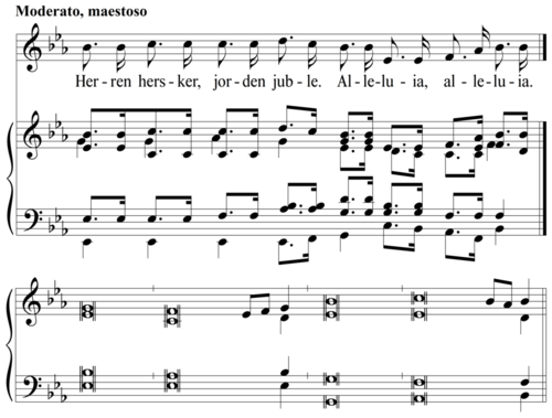 Herren hersker, jorden juble. Alleluja I