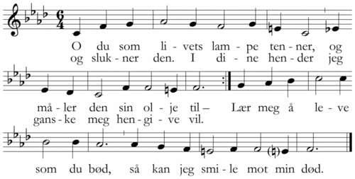 O du som livets lampe tenner